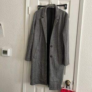 H&M herringbone tailored coat